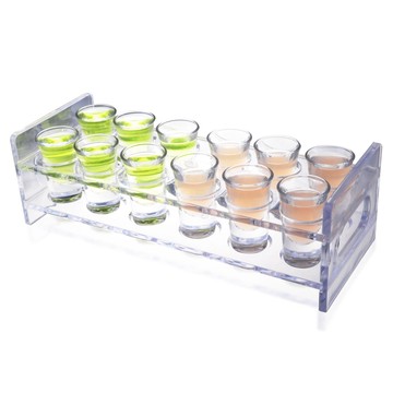 2乘6圓孔杯架手捧兩排12頭子彈杯架家用一口杯架酒吧杯架不含杯