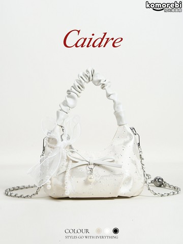 【褶皺雲朵設計】女生小眾包 手提包 單肩包 斜挎包 鏈條包 雲朵包 蝴蝶結裝飾 多背法調節 生日禮物 閨蜜送禮 日常出街