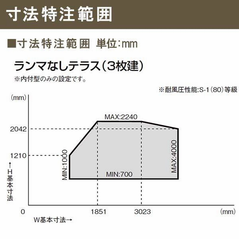 店舗引き戸 内付型 特注 W1000〜2000×H700〜2000mm オーダーサイズ 3枚