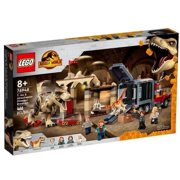 輕盒損【台中翔智積木】LEGO樂高 侏羅紀世界 76948 霸王龍和野蠻盜龍逃脫 T. rex Breakout