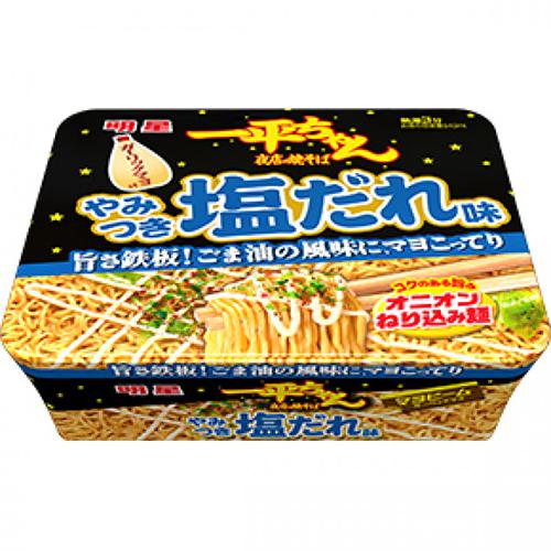 (明星　一平ちゃん夜店の焼そば やみつき塩だれ味　130g（めん100g）×12個