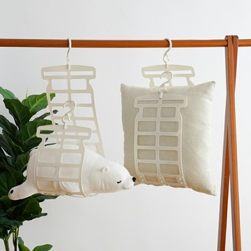 曬枕頭神器 晾枕頭專用晾曬架網 家用陽臺室外多功能娃娃晾衣架夾