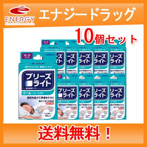 送料無料・10個セット ブリーズライト　クール　ラージ　10枚