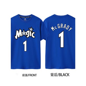 2024短袖T恤麥迪麥克格雷迪魔術經典球衣1號同款純棉籃球圓領復古