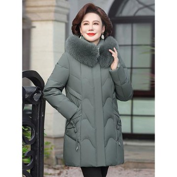 梵薇蘭中年媽媽裝羽絨服女2025年冬季加厚保暖大碼洋氣中長款外套