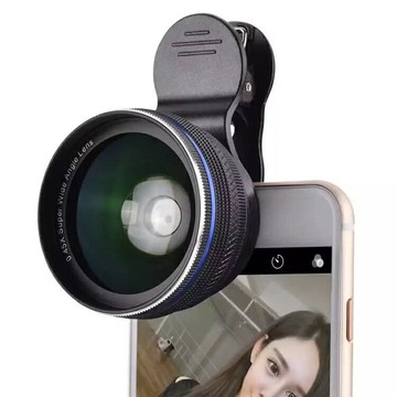 第3代手機通用廣角鏡頭不變形0.45X廣角微距二合一無畸變手機鏡頭 99購物節