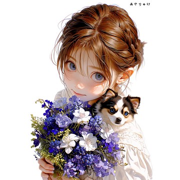 【4 月新品 3】07-120-0252 人物貼紙 春日女孩與動物