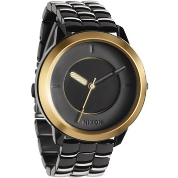 NIXON The DIVVY 幾何個性時尚都會腕錶(亮黑金)
