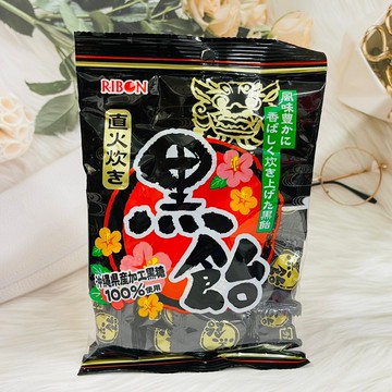 日本 Ribon 立夢 直火炊黑飴 黑糖飴 120g 黑糖糖果 使用沖繩黑糖｜全店$199免運
