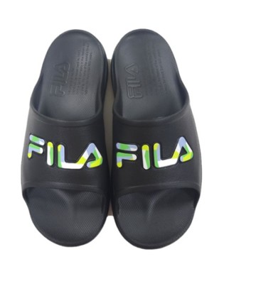 FILA 拖鞋 防水 加厚 防水 休閒 男女 黑 4-S334Y-006