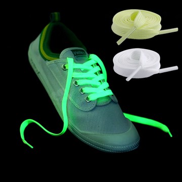 夜光鞋帶 發光鞋帶 螢光鞋帶 反光鞋帶 白色鞋帶 夜跑神器 舞台 發亮 螢光鞋帶 鞋帶【HC245】99750走走去旅行