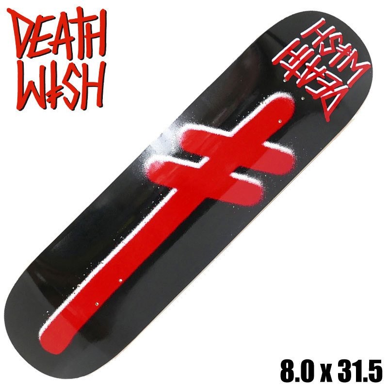 デッキ スケボー スケートボード Deathwish Gang Logo 8.0 Black/Red