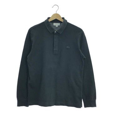 【KLD】LACOSTE 常規版型前開襟長袖 Polo 衫 | 小號 | 黑色 | 男士