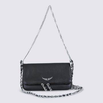 Zadig & Voltaire Black Leather Rock Nano Shoulder Bag