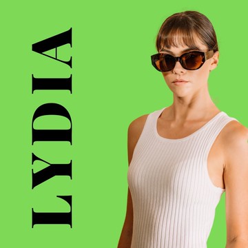 [ROSIE ALLAN] LYDIA款 茶琥珀 手工板材墨鏡