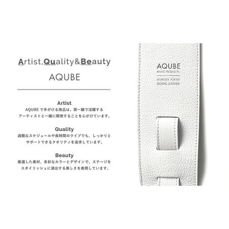 ふるさと納税 AQUBE MUSIC PRODUCTS ギターストラップ　シュリンク ホワイト ［ L ］(裏面カラー：スムースベージュ) 東京都台東区