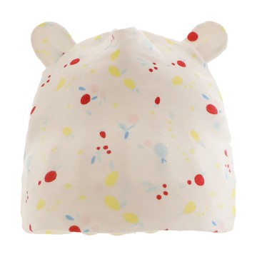 JoyNa - 2入-四季款雙層胎帽 棉質可愛小耳朵-色彩斑斕+隨機一入 (帽圍31cm)