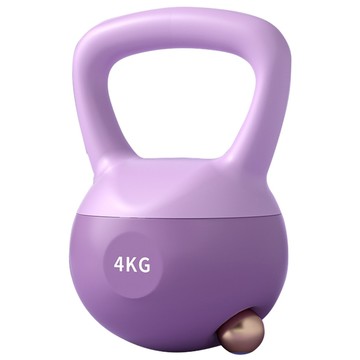 彩色軟壺鈴 4kg 紫色 健身重訓 柔軟舒適 居家運動  1個