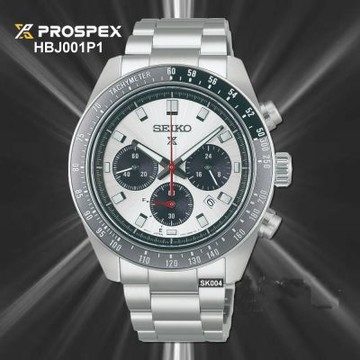 SEIKO精工 最新PROSPEX太陽能計時錶41㎜熊貓黑白面款 SK004(HBJ001P1/V192-00B0N)