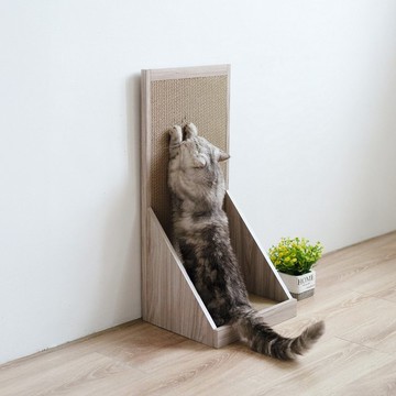 【安閣家】壁咚貓抓板 (燕麥色) 贈送純天然木天蓼