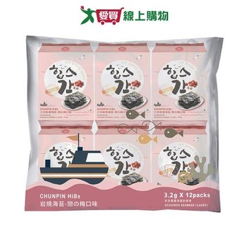 雋品HiBs岩燒海苔戀之梅3.2g*12包【愛買】