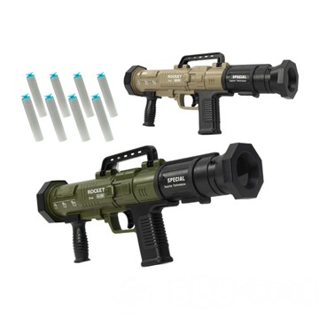 雙火箭筒造型兒童安全軟彈槍(好上膛/射程遠/2入火箭筒)(2066)【888便利購】