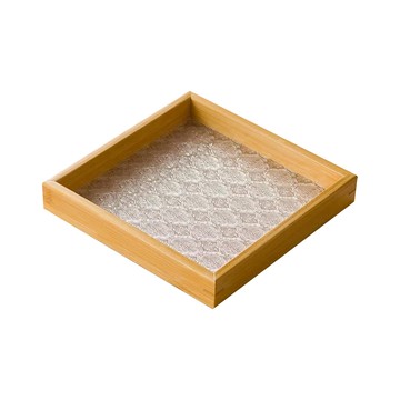 楠竹托盤中款  24 x 24 x 3.5cm  原色