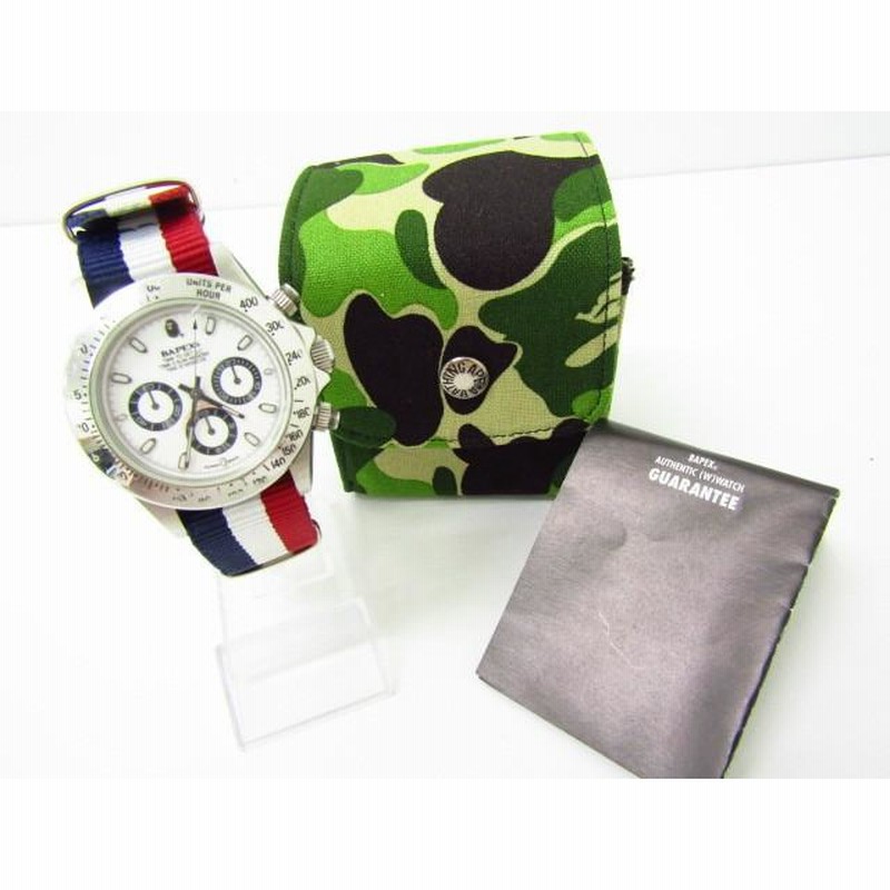 a bathing ape bapex 白 自動巻 デイトナタイプメンズ - dgw