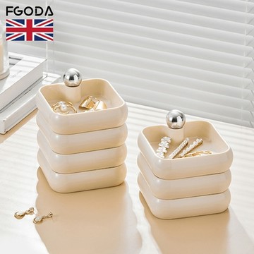 英國FGODA 三層旋轉式飾品首飾收納盒