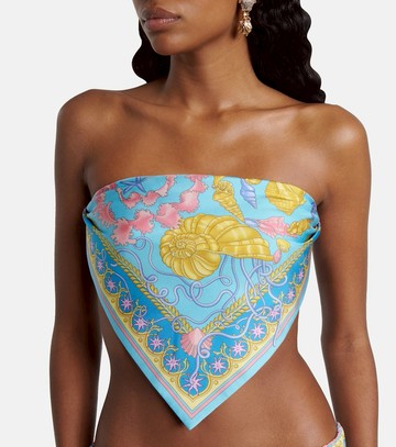 Versace Underwater Barocco twill bandeau top