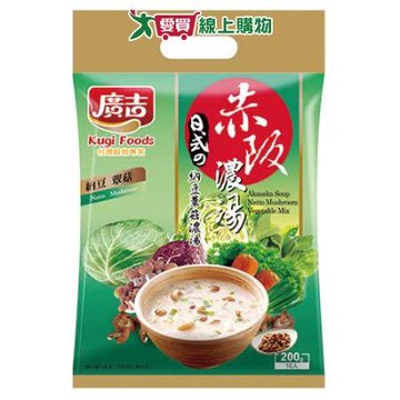 廣吉 赤阪濃湯納豆蕈菇(20G/10包)【兩入組】【愛買】