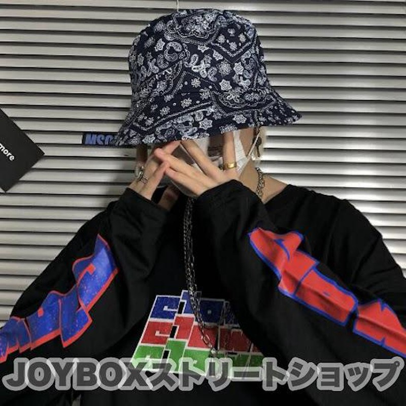 ランキングTOP10 バケットハット 帽子 総柄 派手 ハット ダンス アウトドア 韓国 バケットハット バケハ ペイズリー リバーシブル ブラック 黒 韓国
