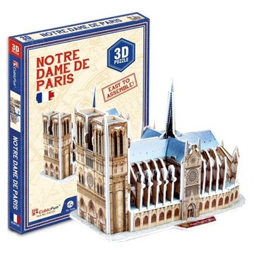 CubicFun 3D立體拼圖 巴黎聖母院 益智玩具  1盒  99