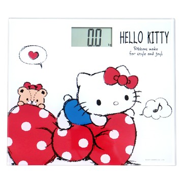 Sanrio 三麗鷗 電子體重計  HW-359KT  白色 + 紅色蝴蝶結  1個