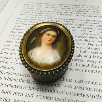 法國 佐菲亞 波託卡陶瓷手繪鎏金銅盒