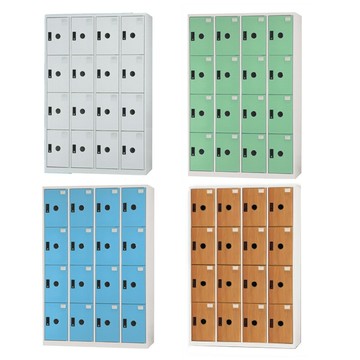 DAHFU 大富 KL多用途置物櫃-16門衣櫃 16片塑鋼門板 W1193xD350xH1802mm/ 個 DF-KL-3516F