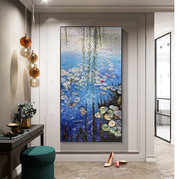 貼鉆十字繡新款油畫荷塘鉆石繡現代點鉆石畫滿鉆玄關