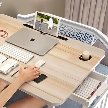 費歐家 折疊電腦桌 抽屜款 70 x 48 x 32cm 高雅木