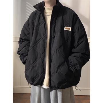 (免運)特大碼300斤菱形羽絨棉衣服男裝冬季潮牌日系加厚保暖棉襖子外套2