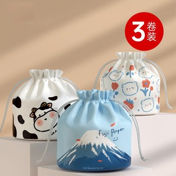 一次性洗臉巾潔面棉柔巾加厚純棉洗面擦臉巾卷筒式3卷裝卸妝巾