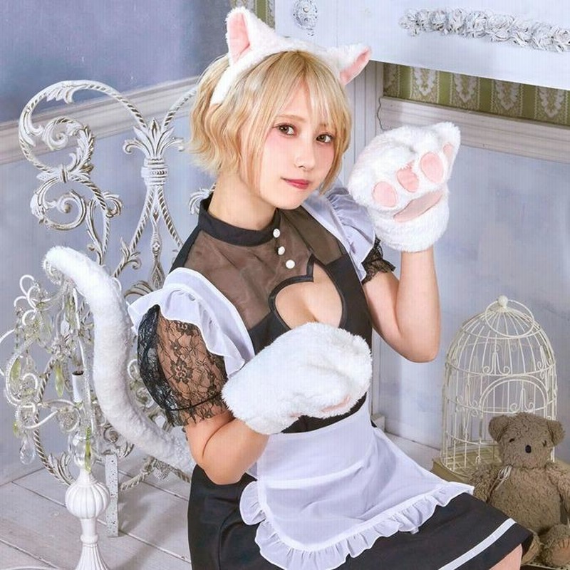 vanityME アニマルコスチューム 白 ファー 白猫 vanityME アニマルコスチューム 白 ファー 白猫 vanityME アニマル