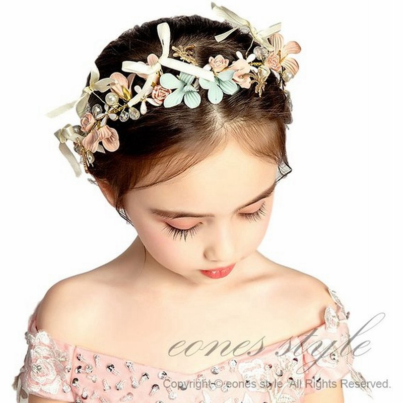 ヘアアクセサリー 手作り 髪飾り 子供 ヘッドドレス 女の子 ピアノ 発表会 花 薔薇 トンボ ピンク ホワイト リボン ティアラ カチューシャ 写真撮影 Kd10 通販 Lineポイント最大get Lineショッピング