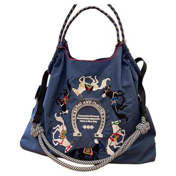 高圓圓同款ball chain刺繡馬購物袋大容量通勤托特包單肩女斜挎包