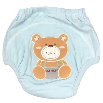GMP BABY 大熊超吸排棉學習褲 100%純棉  100cm  藍色  1件