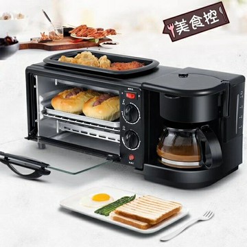 110V 家用多功能三合一早餐機110V 電烤箱 咖啡機 全館8折~~上市
