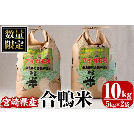 ふるさと納税 ＜新米・令和5年産＞＜数量限定＞合鴨米(5kg×2袋) 宮崎県日之影町