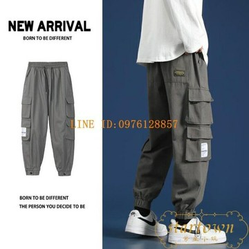 機能工裝褲男百搭寬鬆束腳褲潮流大碼休閒褲【繁星小鎮】