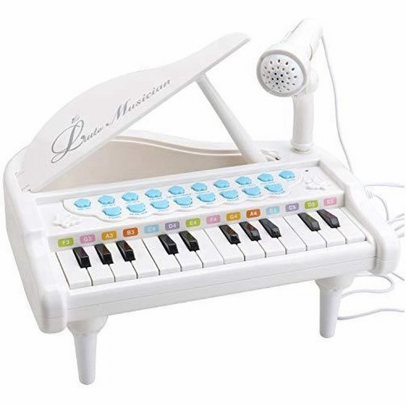 子供のためのエイミー ベントンピアノキーボードのおもちゃ 24キー玩具のピアノ白いおもちゃのピアノ幼児のためのマイクと多機能少年少女1 2 3 4 5 通販 Lineポイント最大0 5 Get Lineショッピング