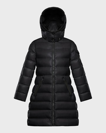 Kid's Moka Long Puffer Coat, Size 8-14