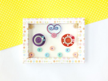 手作捲紙裝飾相框-愛相隨婚禮小物擺飾